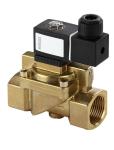 3 Ways Brass Water Solenoid Valve / Pilot Operated Gas Solenoid Valve