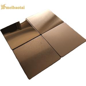 China Rose Gold Mirror Hairline Cold Rolled Stainless Steel Plate Ss Steel Sheet Sustainable factory