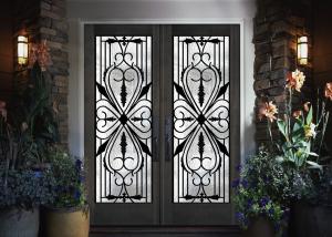 China Traditional Custom Spray Coating Wrought Iron Glass With Hot Dipfabricated factory