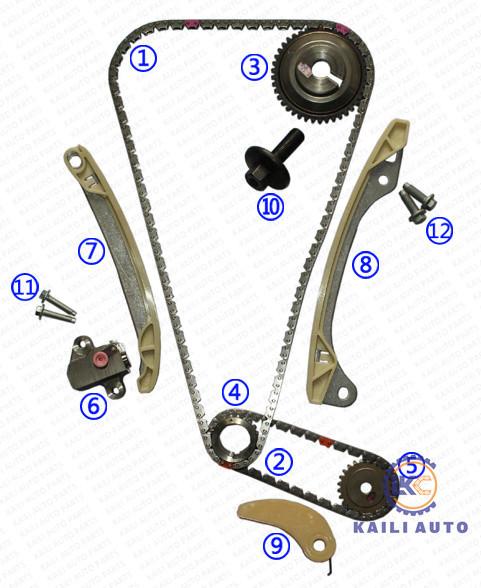 1.5L 13028-3AA0A Timing Chain Kit For NISSAN JUKE LATIO MICRA NOTE Engine HR12DE