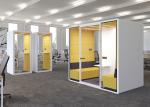 Safe Silent Office Phone Booths Easy Assemble Sound Proof Glass Cabin