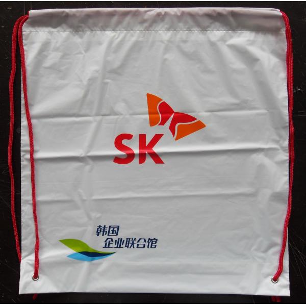 Double Shoulders Plastic Drawstring Backpack Bags For Travel / Swim / Run / Sports / Relaxation