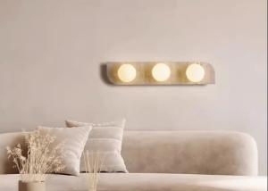 China Yellow travertine wall lamp bedroom bedside living room background wall homestay corridor entrance staircase balcony lamp factory
