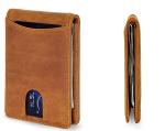 Minimalist Stylish Leather Wallet / Money Clip Wallet With Front Pocket