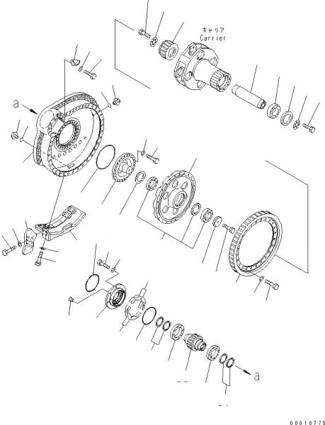 198-27-00451 198-27-00542 For Komatsu Bulldozer D475A-5 Excavator Travel