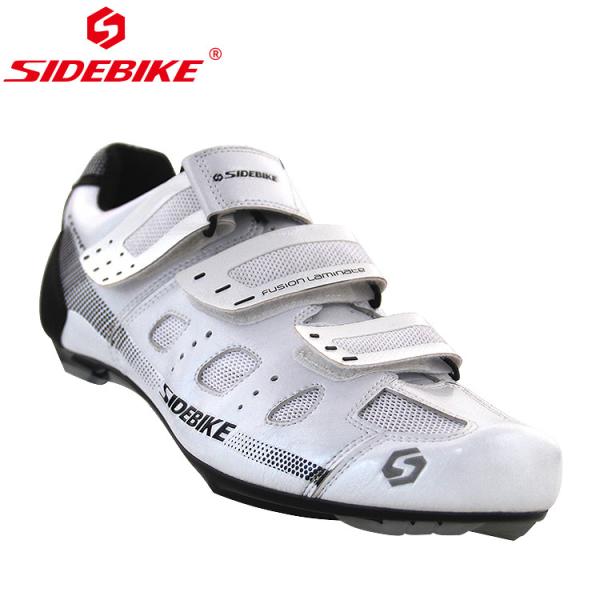 Lightweight SPD Indoor Cycling Shoes , White Road Bike Shoes Good Shock