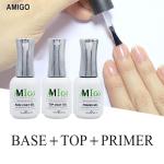Amigo Gel Nail Polish Set UV LED Soak Off Base Glossy Matte Top Coat Gel Nail