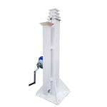 Cold Dip Galvanized Steel Plate Telescopic Camera Cctv Mast Pole For Solar