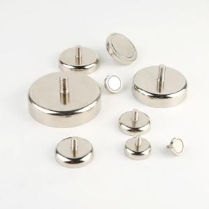 China YYC25 Strong Male Thread Neodymium Pot Magnet Axial Magnetized factory