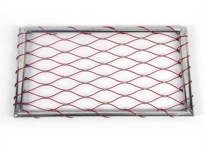 60*105mm Stainless Steel Ferrule Rope Mesh Diamond Stair Railing Infill Netting Safety