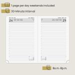 Monochrome Pages OEM ODM A5 2023 Planner Leatherette Paper Hardcover