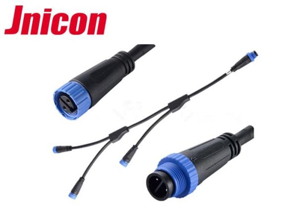 Mini Y Shape Outdoor Waterproof Connectors Four Ways Male Female IP68 Screw