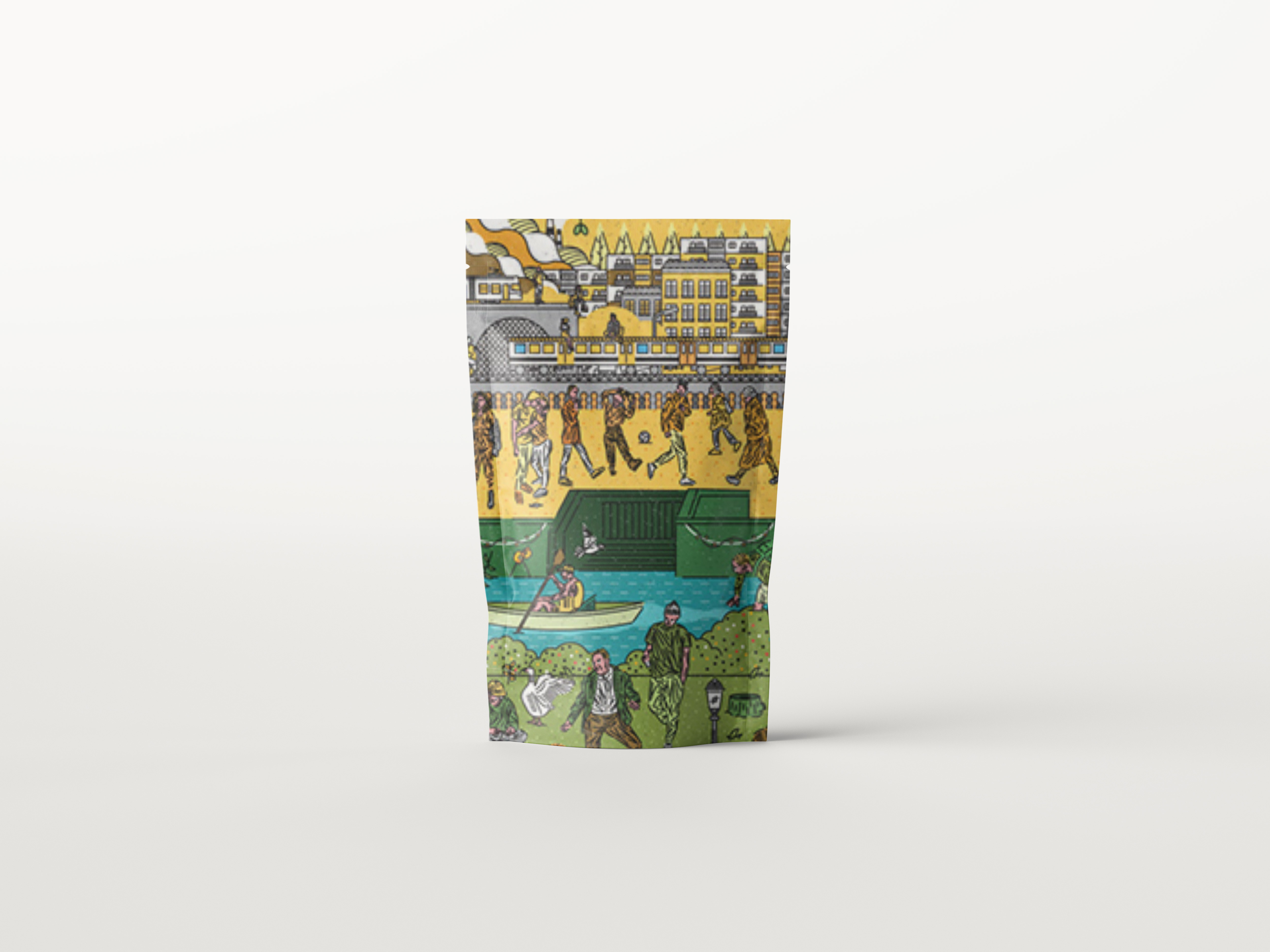 Customized 130 Microns Heat Seal Gravure Printing Stand Up Pouches