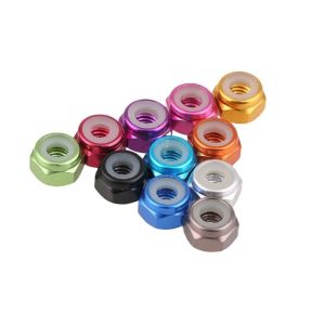 Zinc Plated Metric M5 Aluminum Flange Lock Nut For FPV Drone