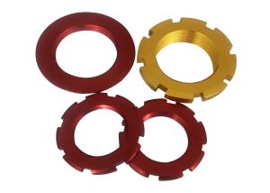 China Stainless Steel Grooved Slotted Round Nuts Hard Lock Nut With Yellow Zinc Plated factory