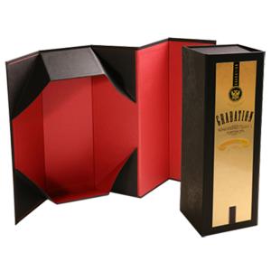 China Luxury Collapsible Wine Packaging Box With Magnetic Closure UV Coating factory