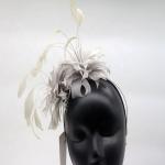 Diwali Party White Feather Fascinator Headband , Millinery Feather Flowers