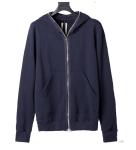 Wholesale bulk top quality solid color fleece fitness men casual full face zip