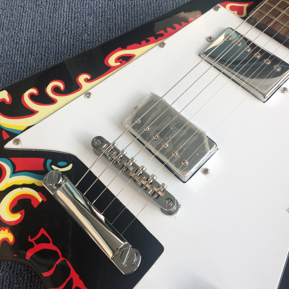 New styles of high-quality customized V electric guitar,Rosewood Fingerboard