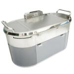 GREENARK TO14 Stainless Steel Upgrade Mobile Teppanyaki Grill Table - Electromag