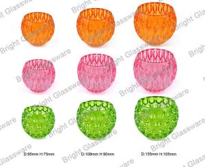 China nice design glass candle container, candle holder make in China factory