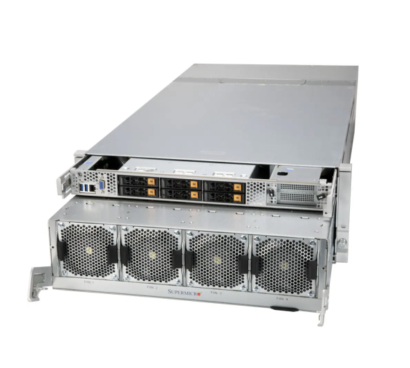China Supermicro AS-4124GO-NART+ 4U GPU Server with 8TB 3200MT/s ECC DDR4 RDIMM/LRDIMM 6 Hot-swap NVMe Drive Bays and 4x 3000W Redundant Titanium Power Supplies factory