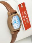 Fashion White Dial Ladies Quartz Wrist Watch With Leather Band And Luminous