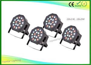 China Mini Led par light 18 X 3w Rgb Led Flat Par Light Plastic House light weight Slim Par64 factory