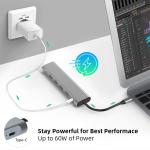 USB 3.0 5Gbps 4K HKMI 60W PD Charging Multiport Docking Station 1Gbps Ethernet 6