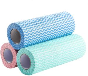 China Washable Disposable Cleaning Cloths , Polyester Non Woven Kitchen Towels Use factory