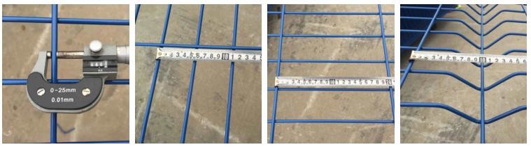 Green Welded Metal Triangle Fence Panel PVC Coated With Triangle Bends