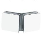 Glass elliptical partition brace RS1828, 135 degree, double,material stainless