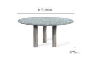 China Luxury Hotel Restaurant Furniture Water Wave Pattern Round Dining Table factory