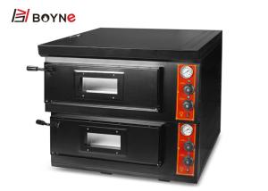 China Window View Commercial 2 Decks Gas Pizza Oven For Hotel 1 Layer Bread Toaster 9KW Desktop Type factory