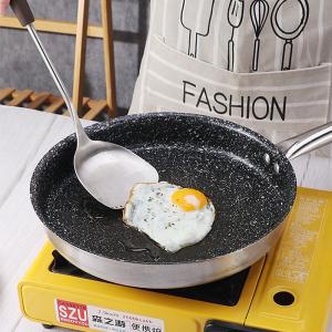 China Full Size Stainless Steel Fry Pan Induction Cooking Panela Panci Pan Nonstick Medical Stone Frying Pan factory