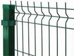 Custom 3D 3 Folds Plastic Coated Wire Fencing Panels Grass Green Color