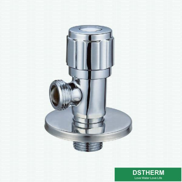 Chromed Wall Mounted Kitchen Basin Water Stop Round Handle Quick Open Bathroom