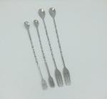 Stainless steel double stir bar Milk tea coffee spoon scoop cocktail bar section