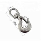 316 Stainless Steel Swivel Eye Crane Hook for Heavy Duty Marine Water Treatment