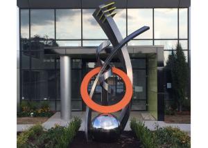 China Large Contemporary Stainless Steel Metal Sculpture For Building Entrance factory