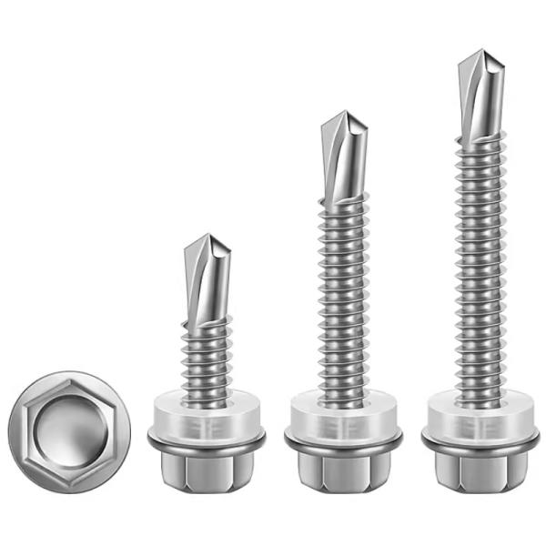 3.5mm 3.9mm Gal Steel ASTM 193 Zinc Plated Flange Roofing Self Drilling Screw DIN7504