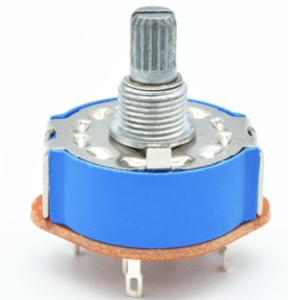 China 25mm Diameter Band Rotary Switch With Blue Dust Cover Used For Electric Appliance And Transducer factory