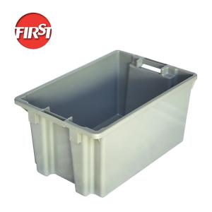 China 600x395x300mm Heavy Duty Plastic Moving Box Containers Plastic Vegetable Crates factory