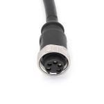 5 Pin Female 7/8" Connectors with Molded Cable Straight PVC Black Unshielded