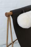 BDDW DECK Leather Fiberglass Lounge Chair Metal Frame With Removable Sling Seat