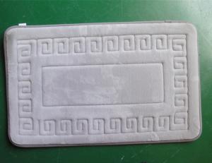 China Microfiber Blue 40* 60 cm Antiskid Blue 8mm Memory Foam Indoor Bathroom Mat factory