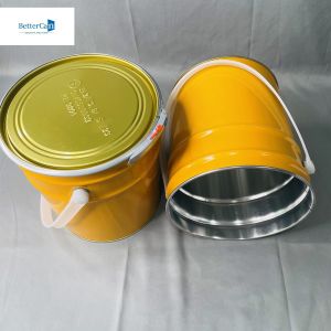 5 Liter Conical Bucket With Printing Color Metal Handle Paint Container