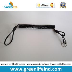 China 0.8Stainless Steel Wire 4.0Rope Dia 15cm Length Heavy Duty Tool Coiled Leash w/Loop Ends factory