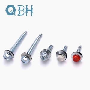 China DIN7504K Carbon Steel Hex Head Drilling Screws With Washer factory