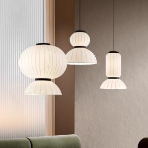 China Vintage silk restaurant chandelier wabi-Sabi living room bedroom pendant light factory